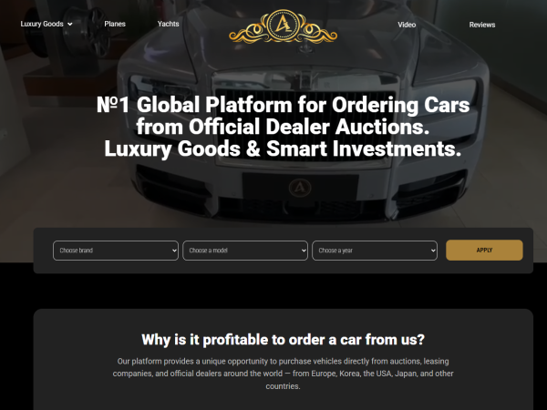 №1 Global Platform for Ordering Cars from Official Dealer Auctions. Luxury Goods & Smart Investments. (f1rst-group.org reviews)